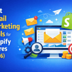 Colorful graphic of email marketing tools
